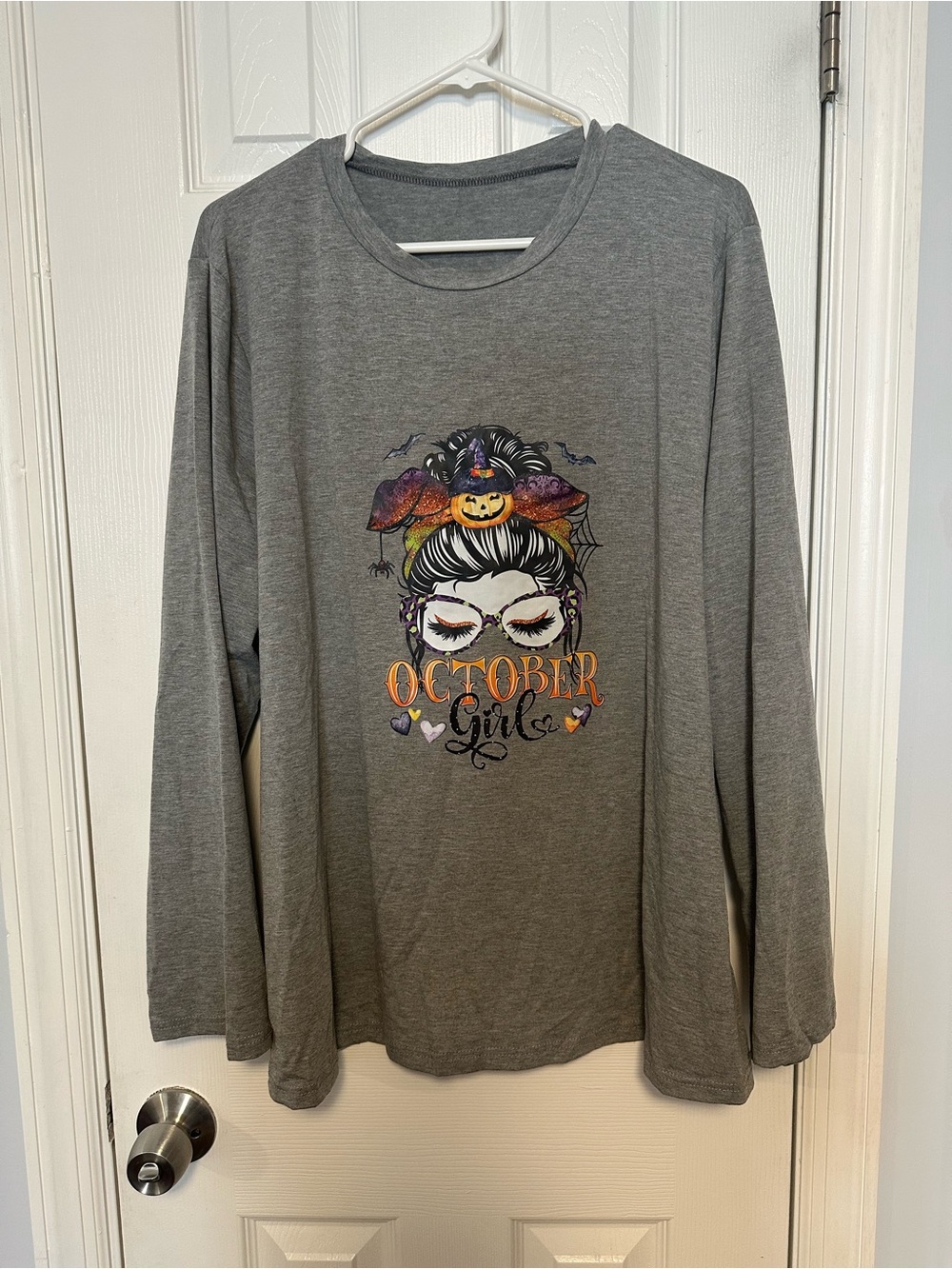 October girl, Halloween long sleeve T-shirt 3X NWOT